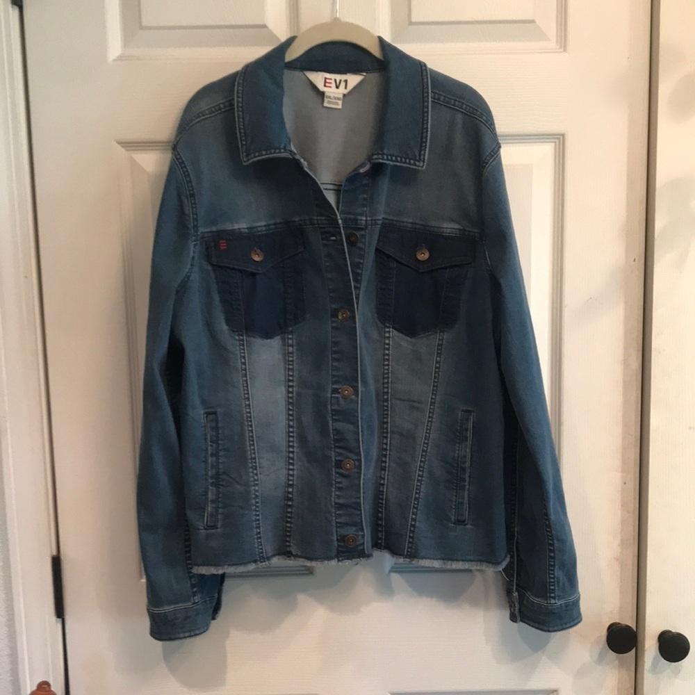 EV1 brand size XXL button front denim jacket